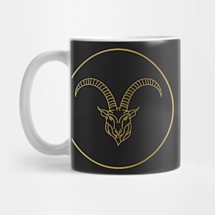 Capricorn Zodiac Art Gold Mug